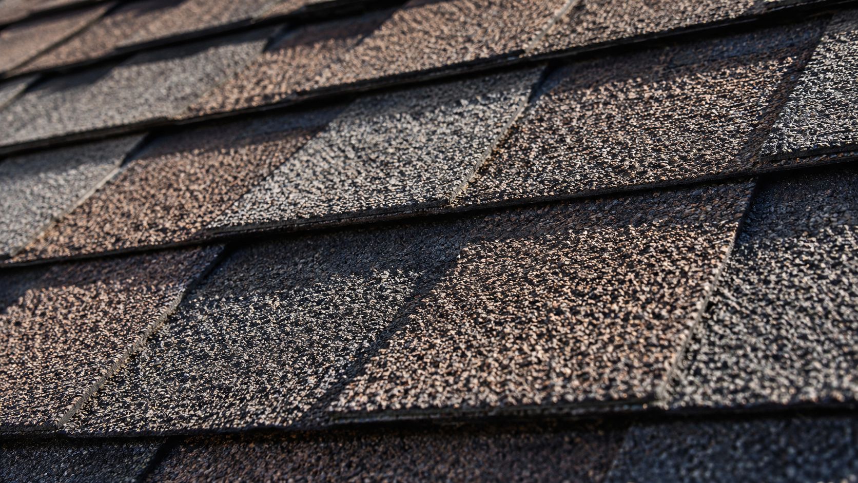 close-up texture of asphalt roof shingles
